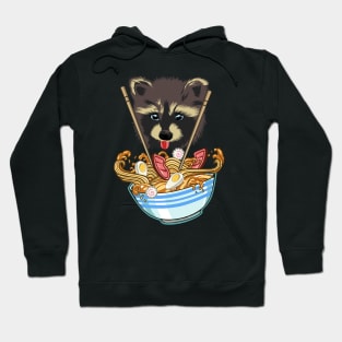 Raccoon loves noodles Hoodie